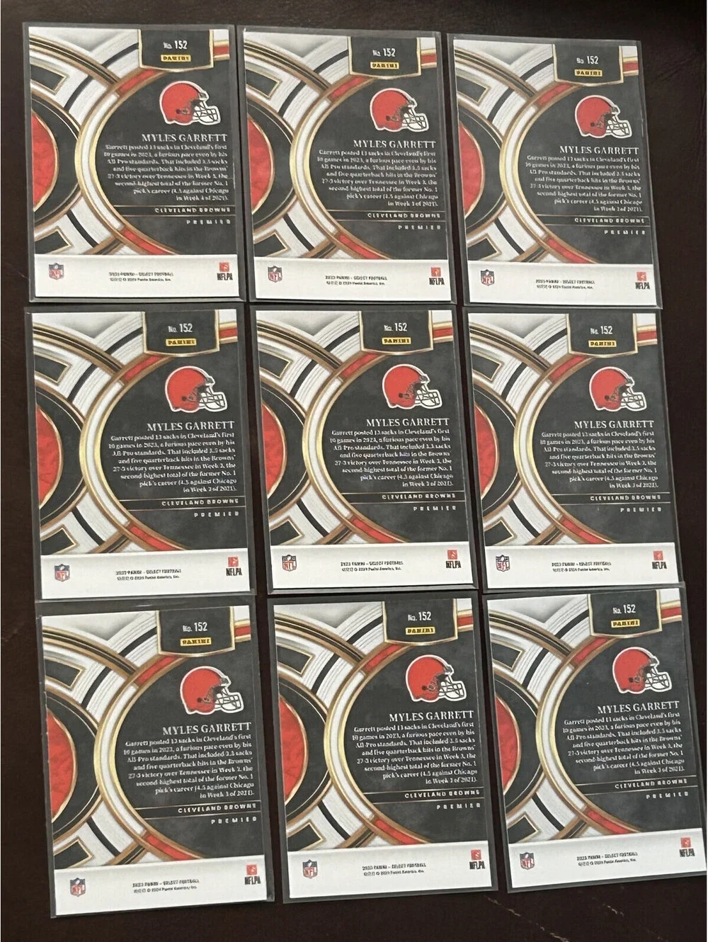 Myles Garrett Browns 2023 Panini Select Football Collection 9 NFL NM Lot.